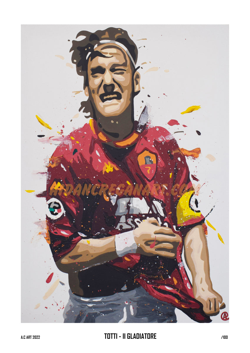 FRANCESCO TOTTI (LTD EDITION PRINT) – aidancreganart