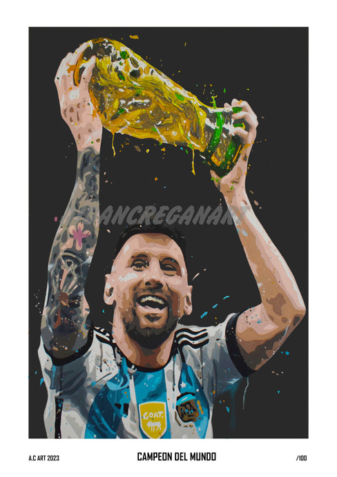 MESSI CAMPEON DEL MUNDO (LTD EDITION PRINT)